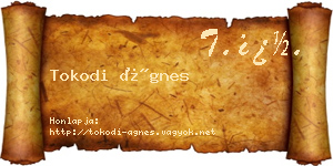 Tokodi Ágnes névjegykártya